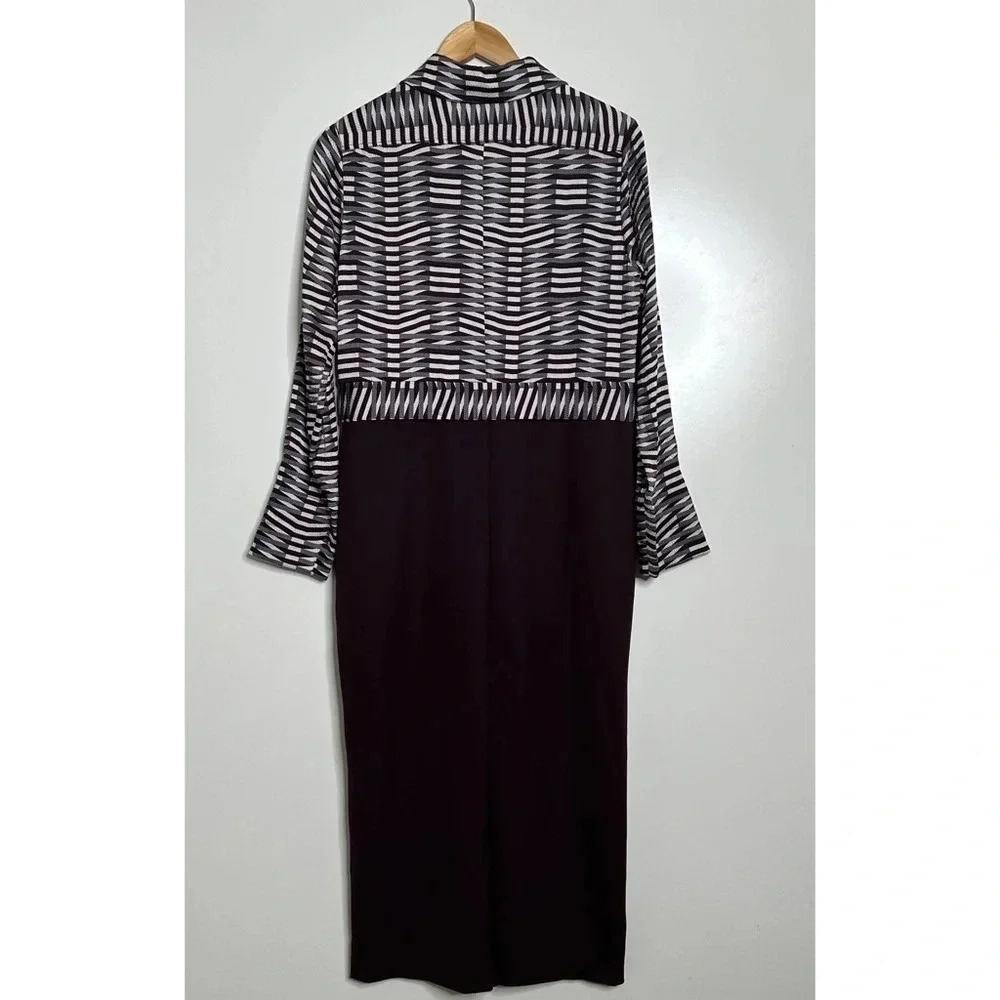 Piazza Sempione Wool Blend Long Sleeve Dress Size EU 40 - Picture 9 of 14